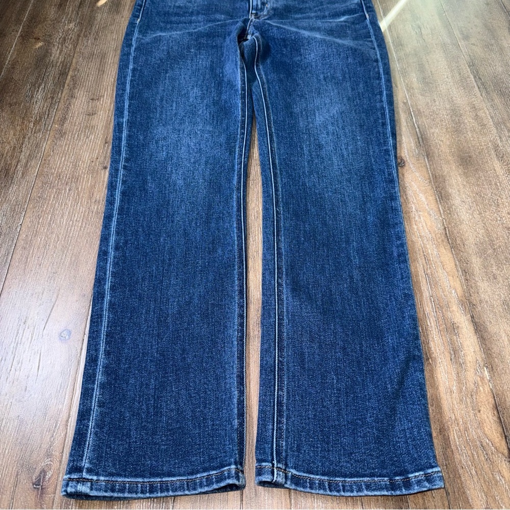 QUINCE Slim Straight Jeans Crop Dark Blue Sz 28 mid rise ankle - Picture 8 of 12